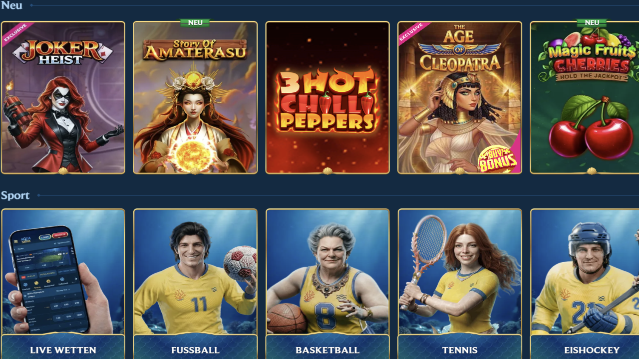Aquaspins Casino Games